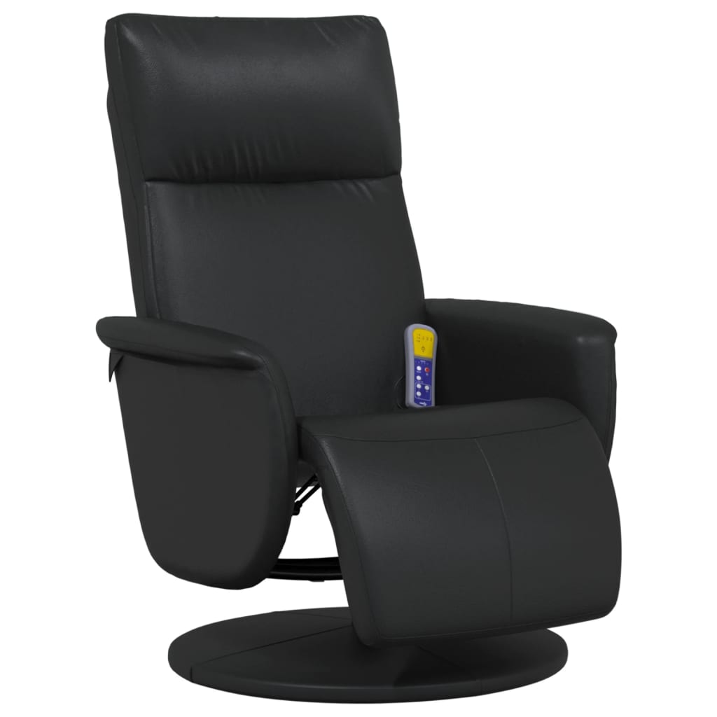 Fauteuil de massage réglable avec repose-pieds en cuir artificiel