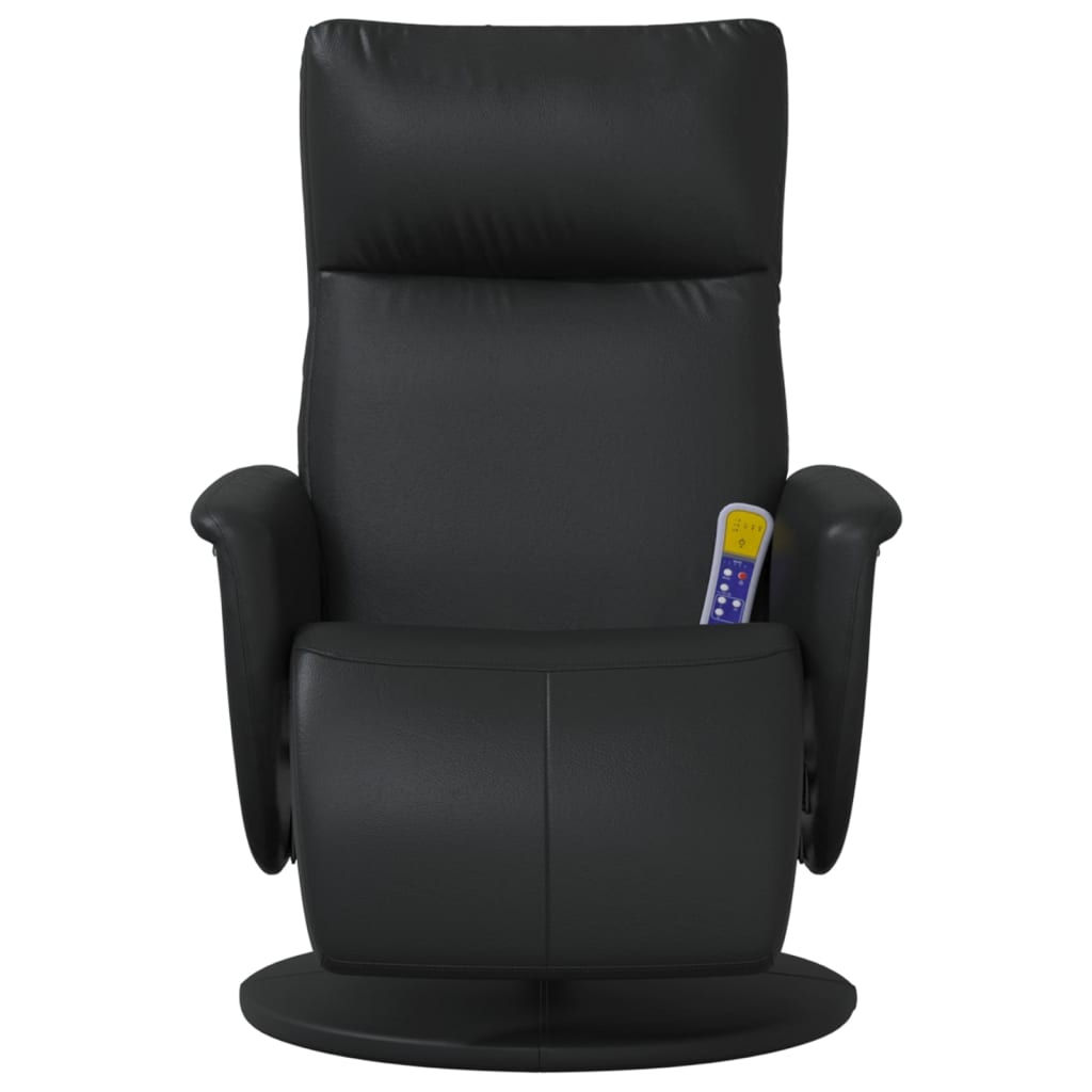 Fauteuil de massage réglable avec repose-pieds en cuir artificiel