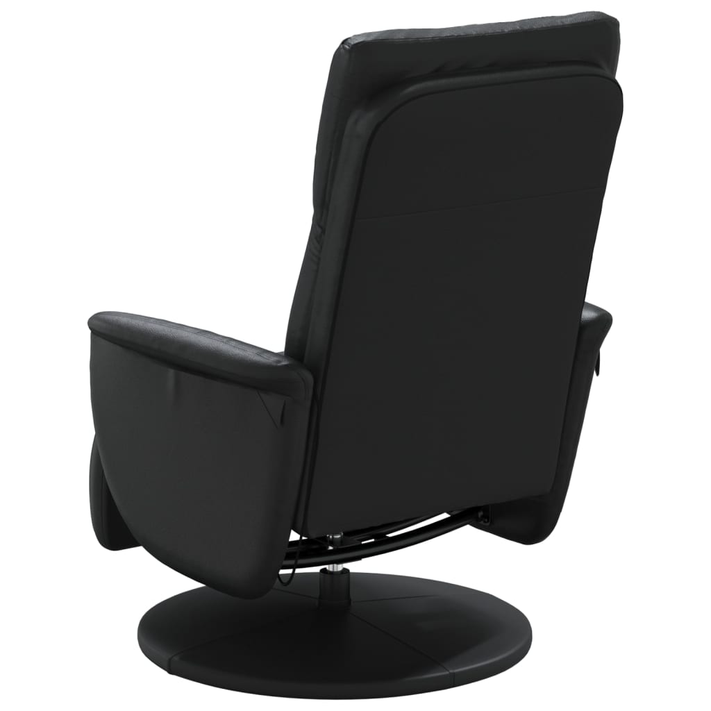 Fauteuil de massage réglable avec repose-pieds en cuir artificiel