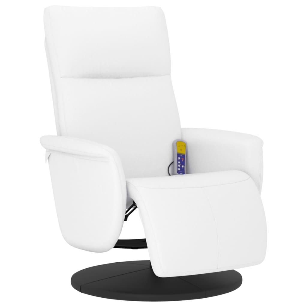 Fauteuil de massage réglable avec repose-pieds en cuir artificiel