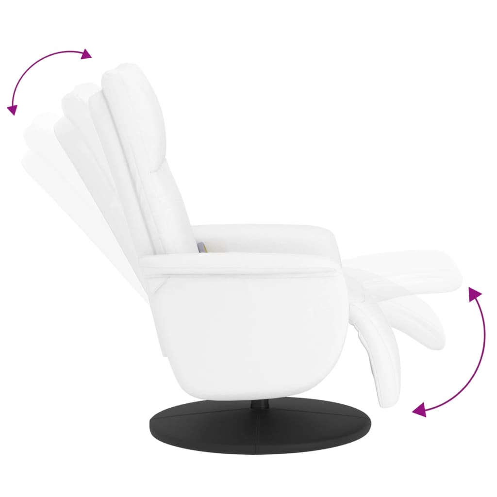 Fauteuil de massage réglable avec repose-pieds en cuir artificiel