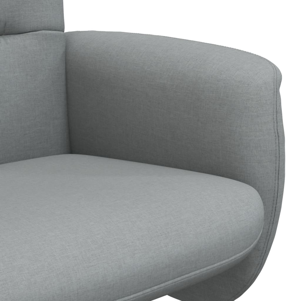 Fauteuil réglable avec repose-pieds en tissu