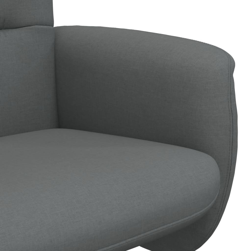 Fauteuil réglable avec repose-pieds en tissu