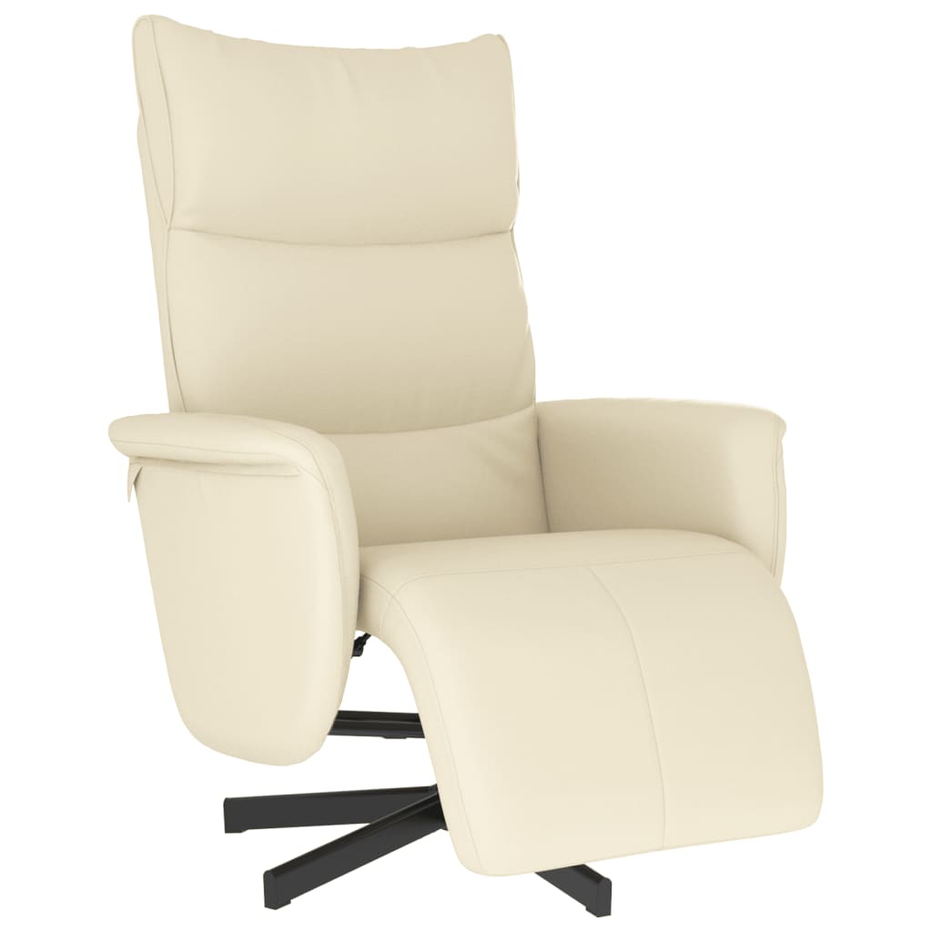 Fauteuil réglable avec repose-pieds en cuir artificiel