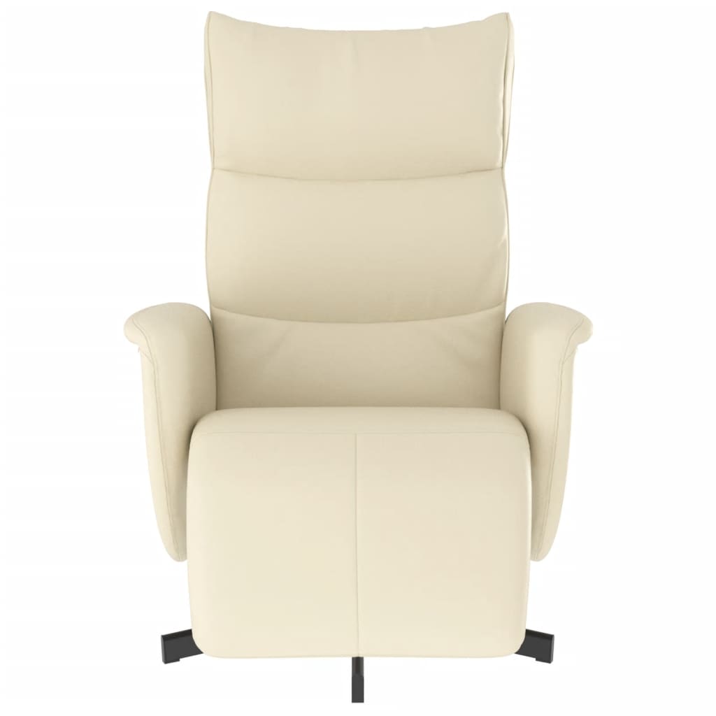 Fauteuil réglable avec repose-pieds en cuir artificiel