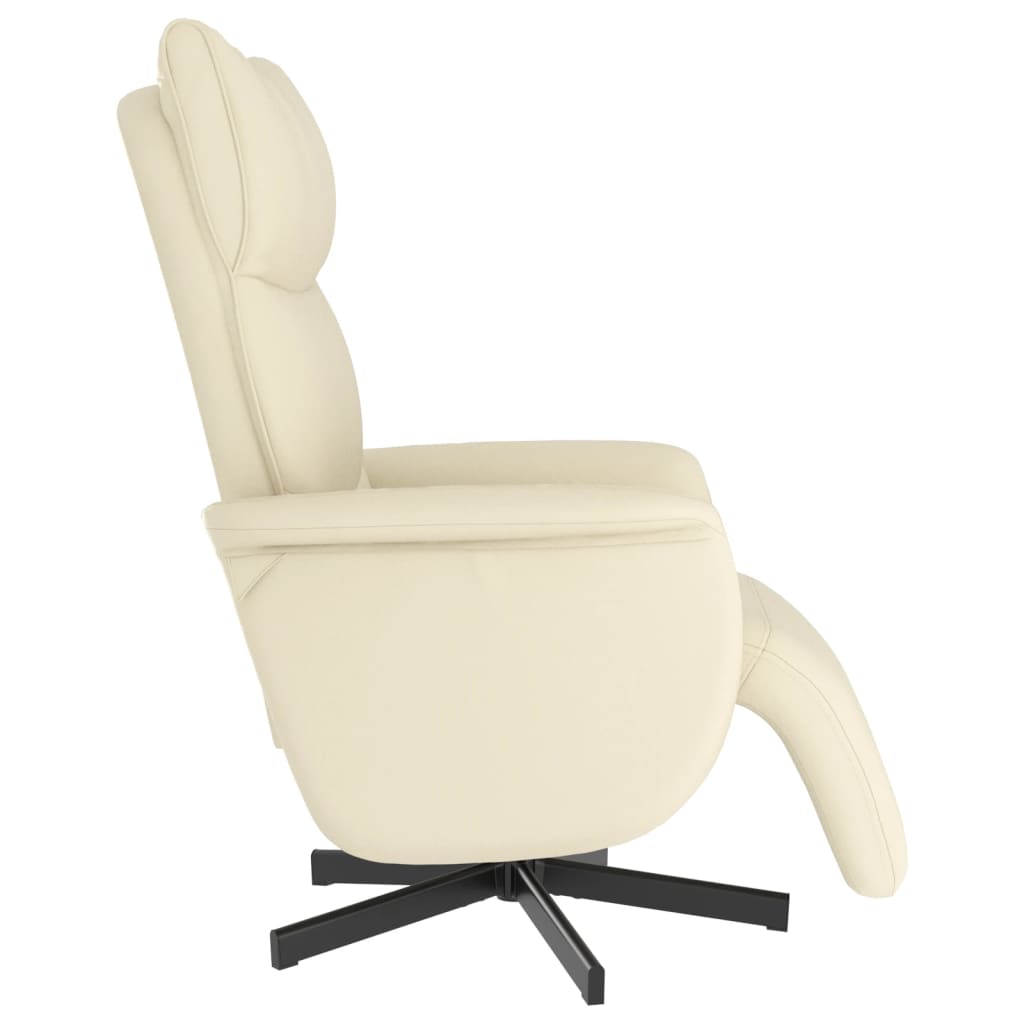 Fauteuil réglable avec repose-pieds en cuir artificiel