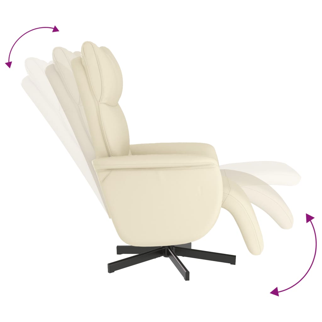 Fauteuil réglable avec repose-pieds en cuir artificiel