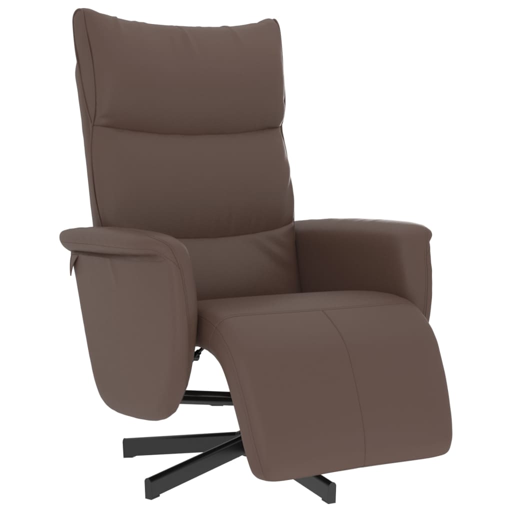 Fauteuil réglable avec repose-pieds en cuir artificiel