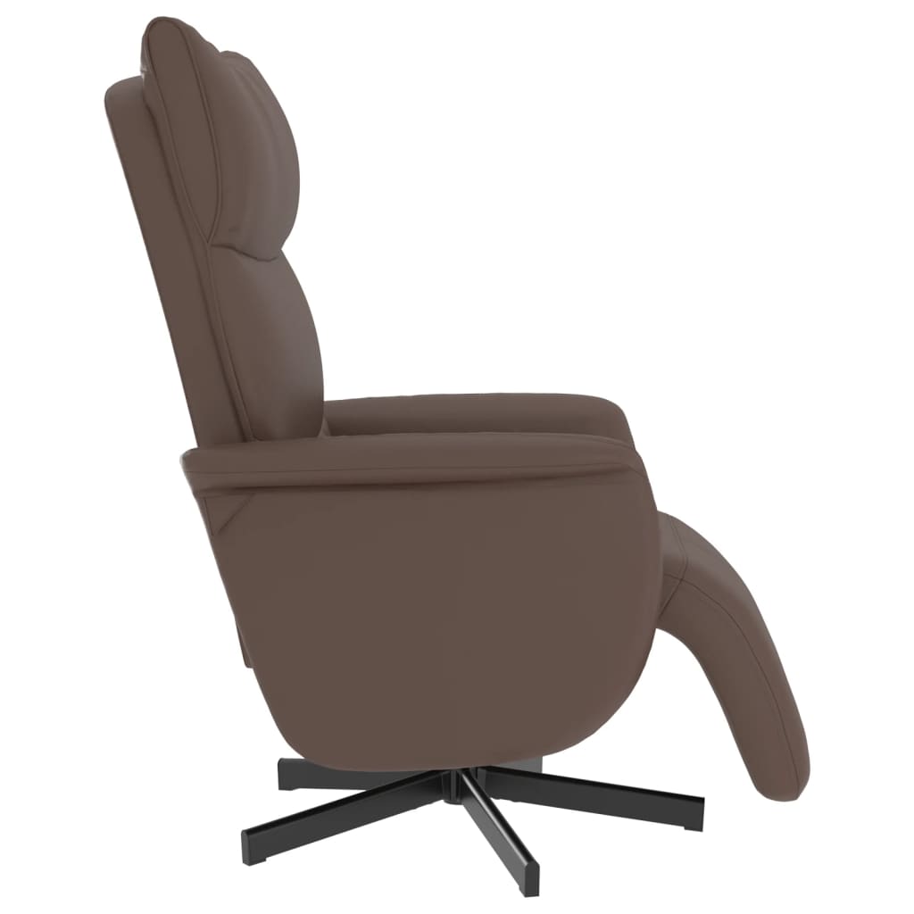 Fauteuil réglable avec repose-pieds en cuir artificiel