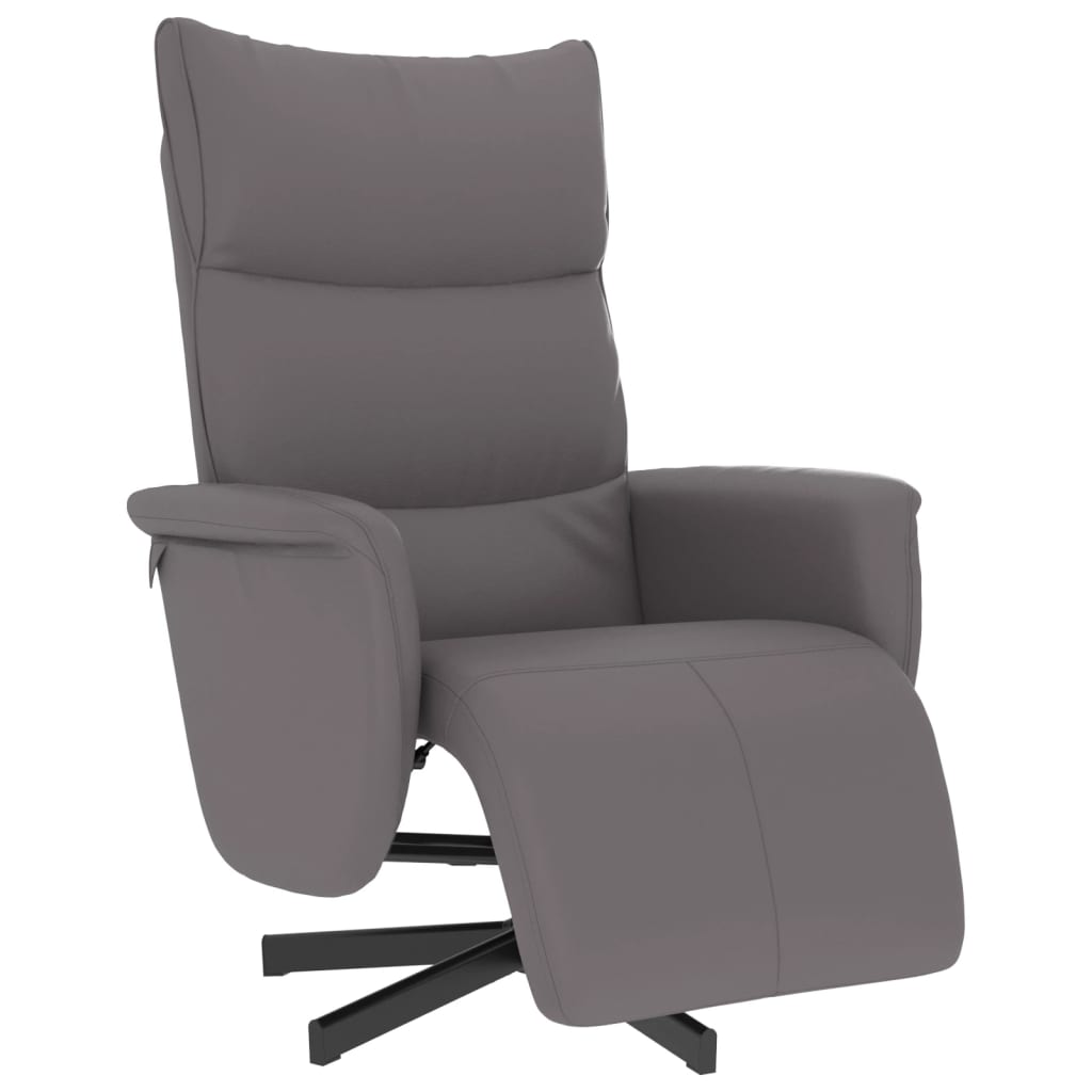 Fauteuil réglable avec repose-pieds en cuir artificiel