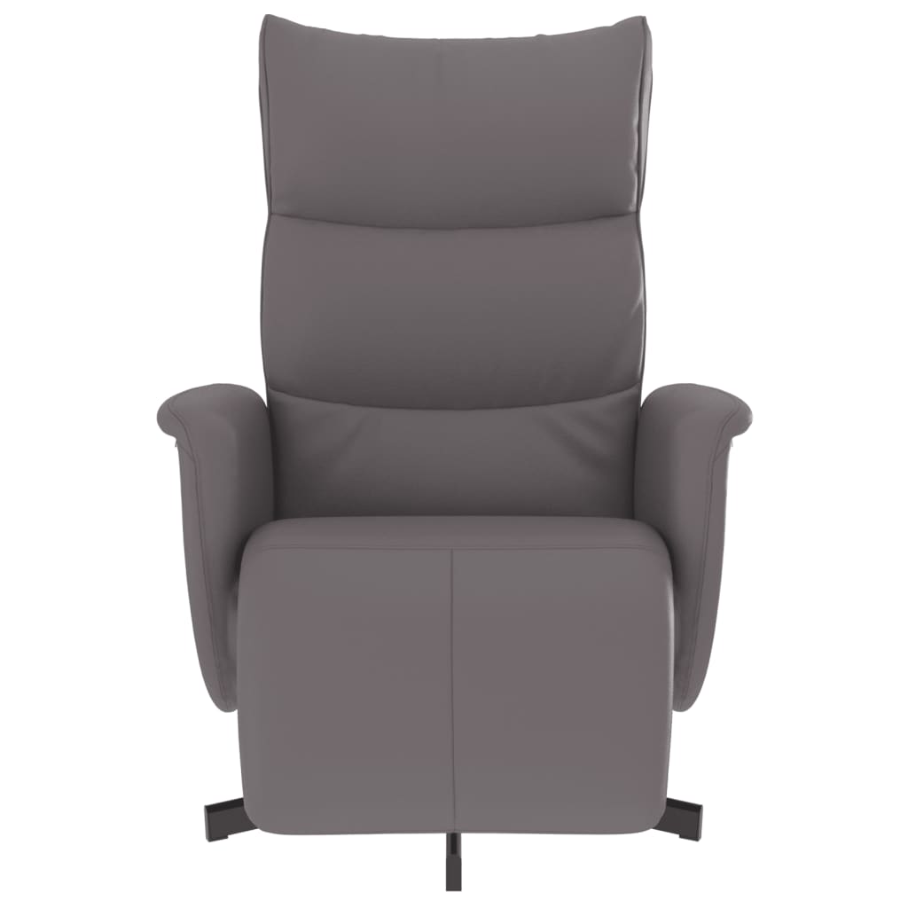 Fauteuil réglable avec repose-pieds en cuir artificiel