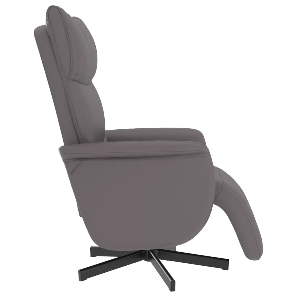 Fauteuil réglable avec repose-pieds en cuir artificiel