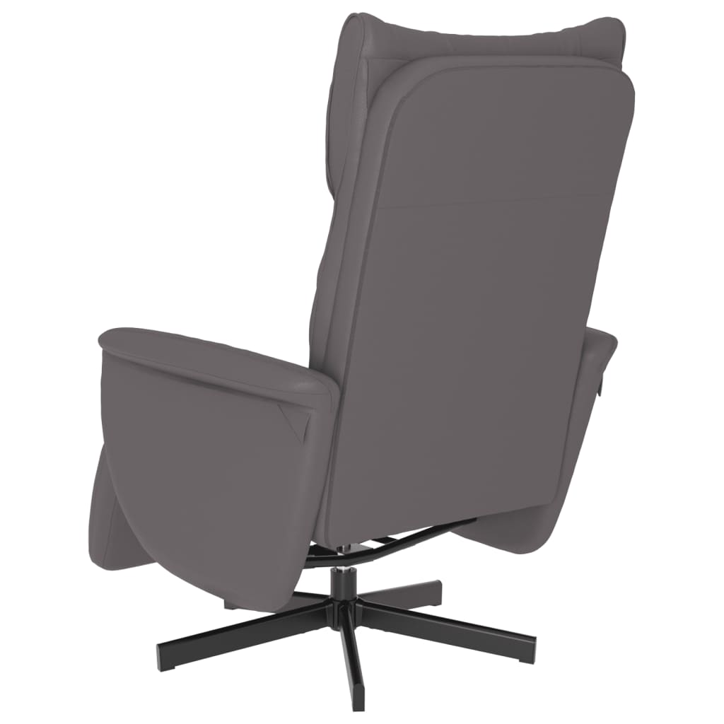 Fauteuil réglable avec repose-pieds en cuir artificiel