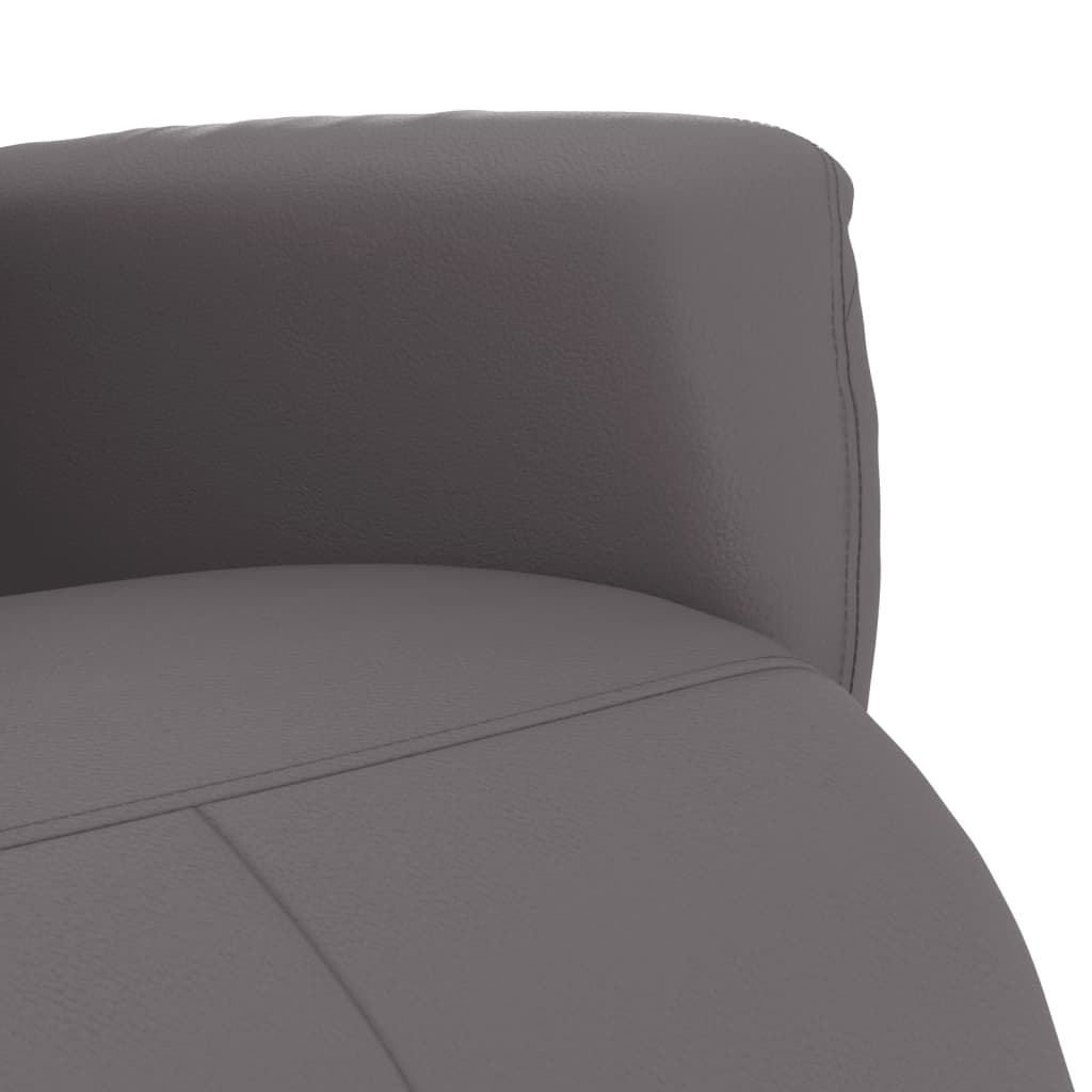 Fauteuil réglable avec repose-pieds en cuir artificiel