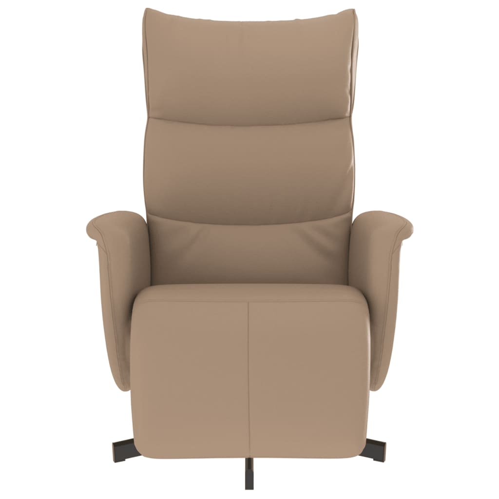 Fauteuil réglable avec repose-pieds en cuir artificiel