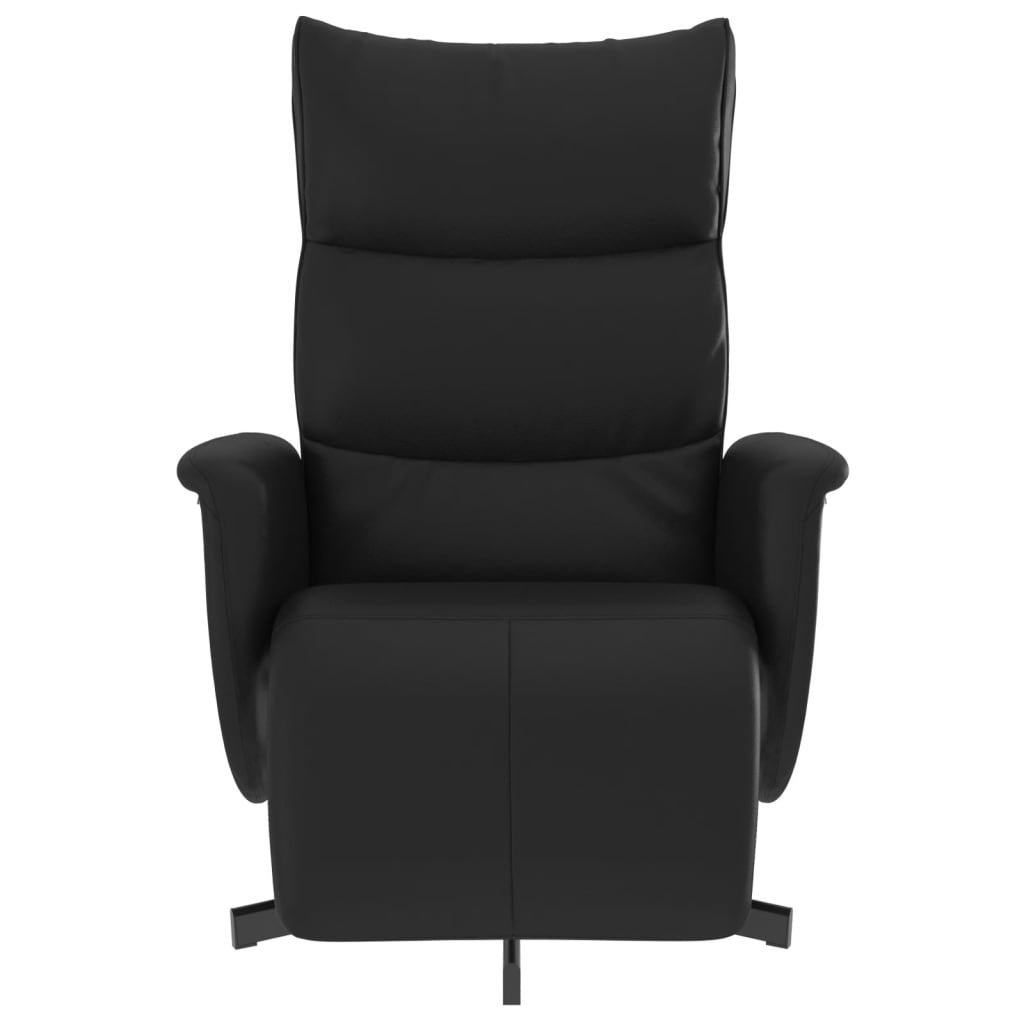 Fauteuil réglable avec repose-pieds en cuir artificiel