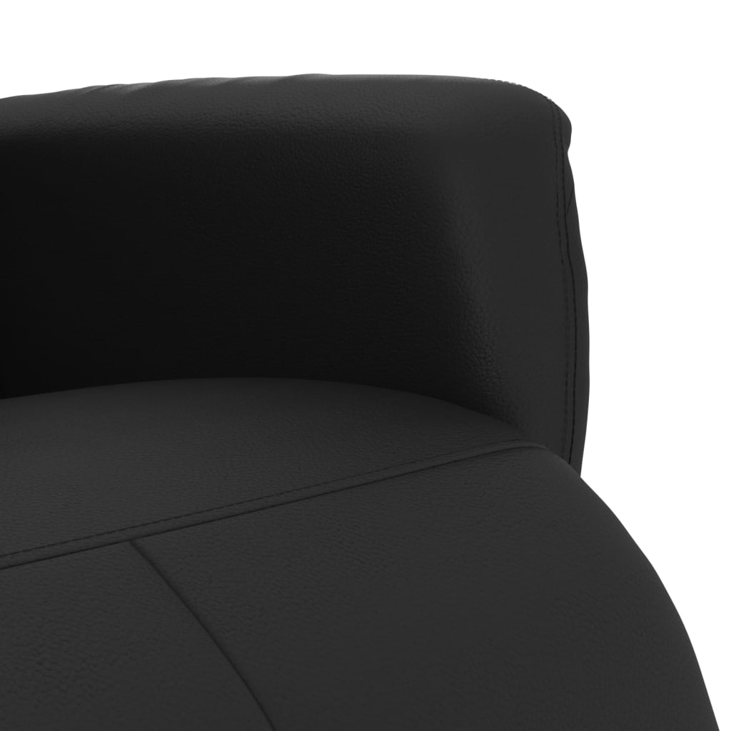 Fauteuil réglable avec repose-pieds en cuir artificiel