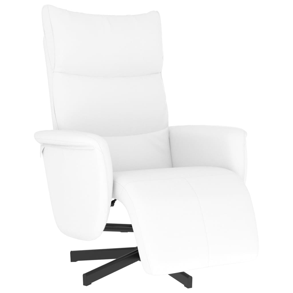 Fauteuil réglable avec repose-pieds en cuir artificiel