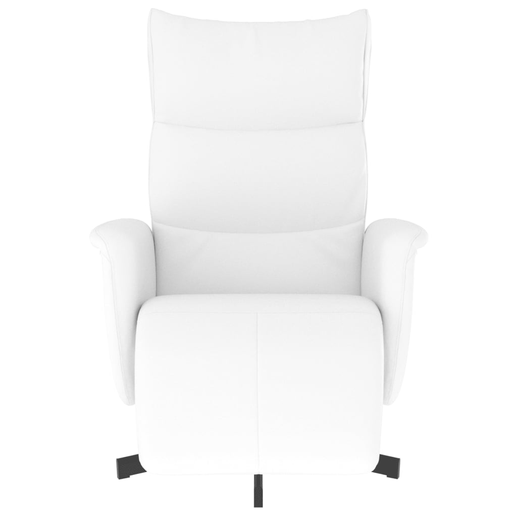 Fauteuil réglable avec repose-pieds en cuir artificiel