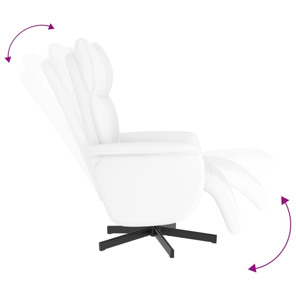 Fauteuil réglable avec repose-pieds en cuir artificiel