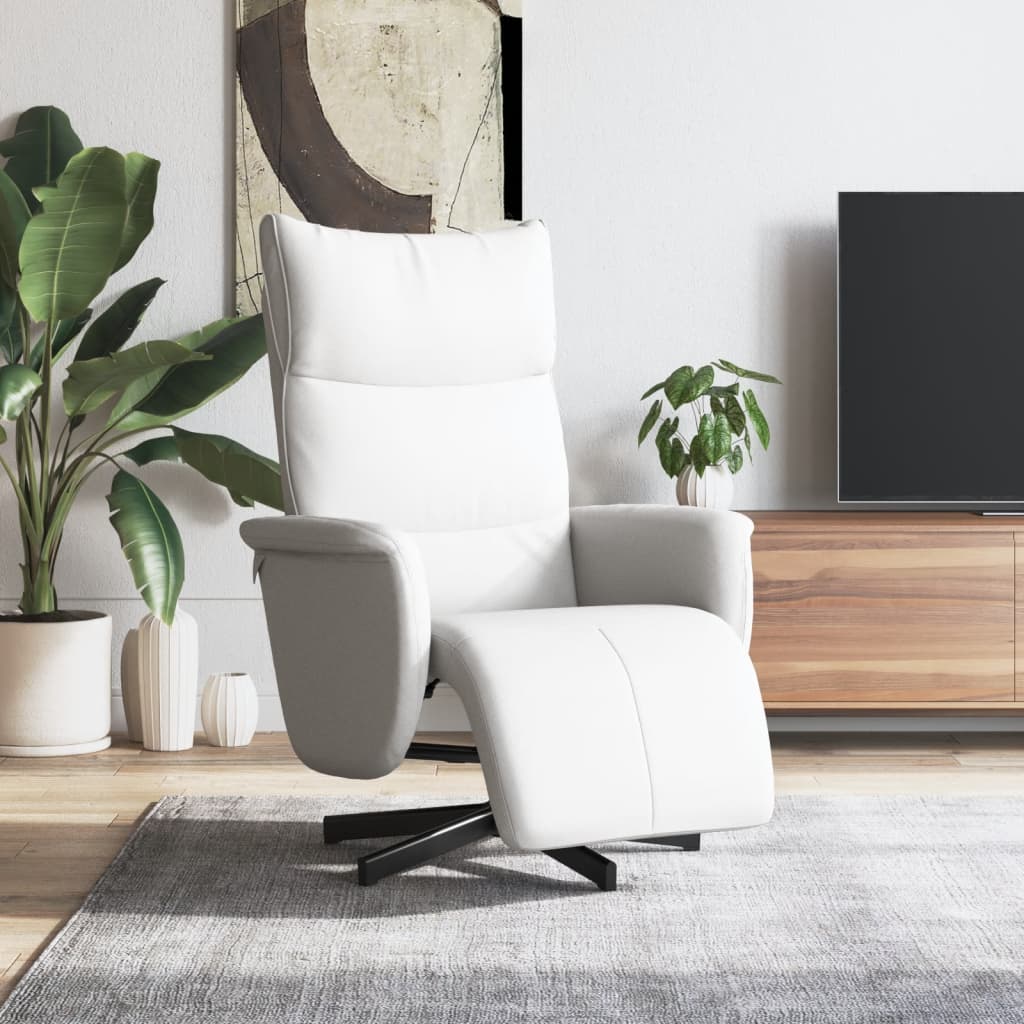 Fauteuil réglable avec repose-pieds en cuir artificiel