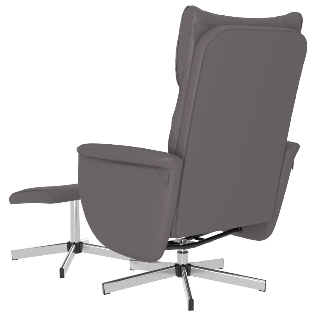 Fauteuil réglable avec repose-pieds en cuir artificiel