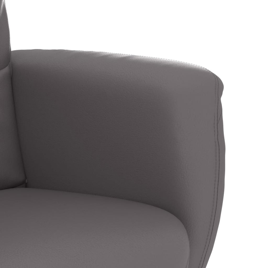 Fauteuil réglable avec repose-pieds en cuir artificiel