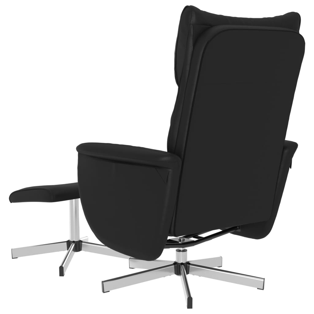 Fauteuil réglable avec repose-pieds en cuir artificiel