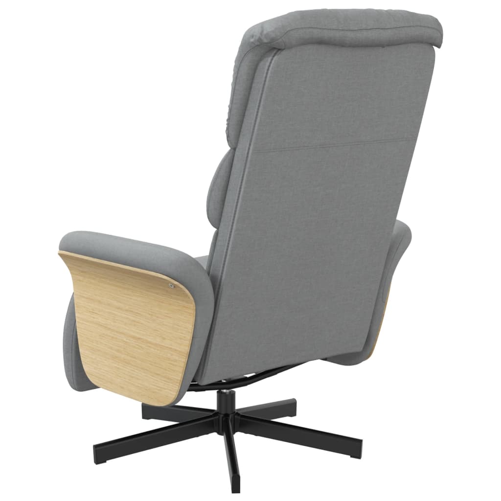 Fauteuil réglable avec repose-pieds en tissu