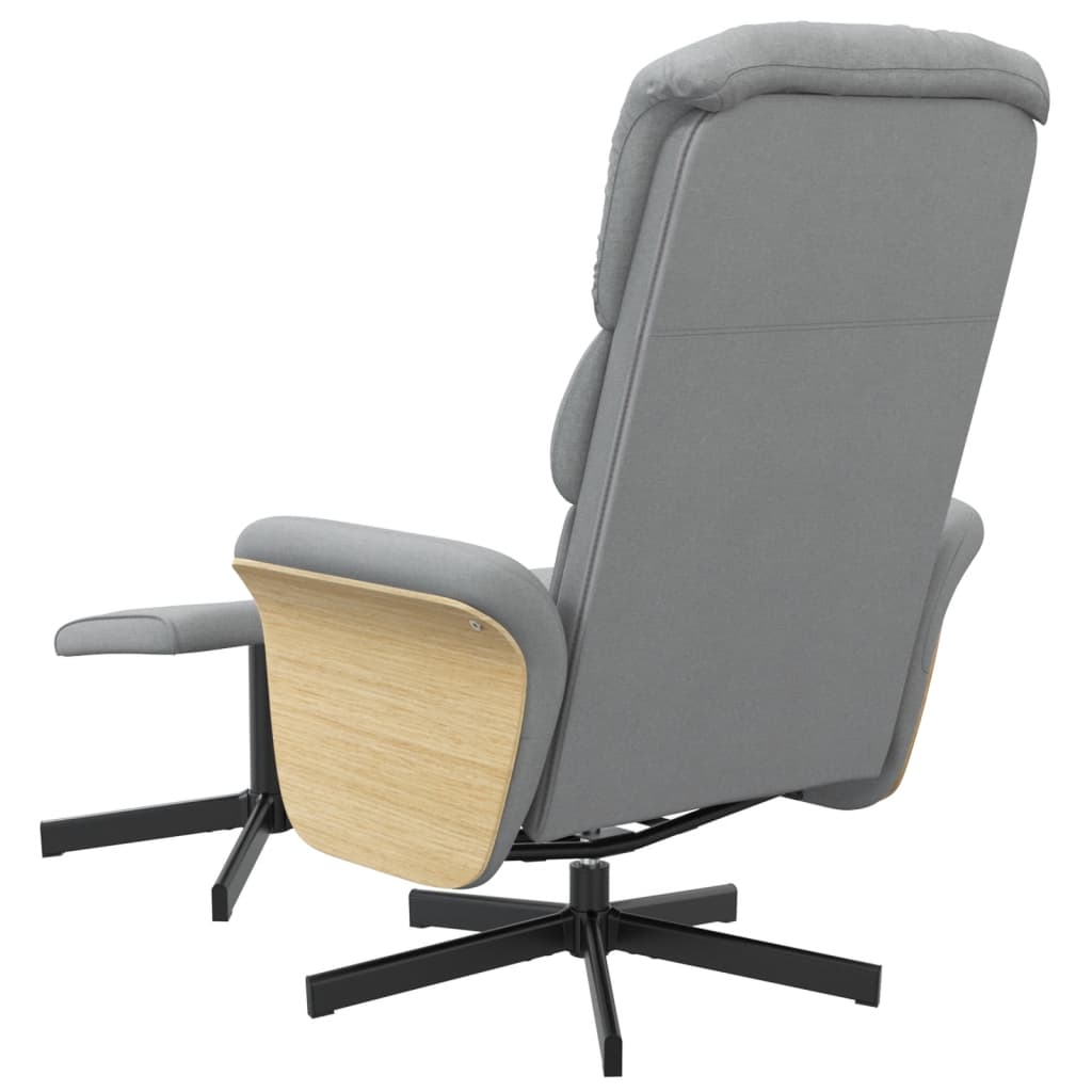 Fauteuil verstelbaar met voetenbank stof