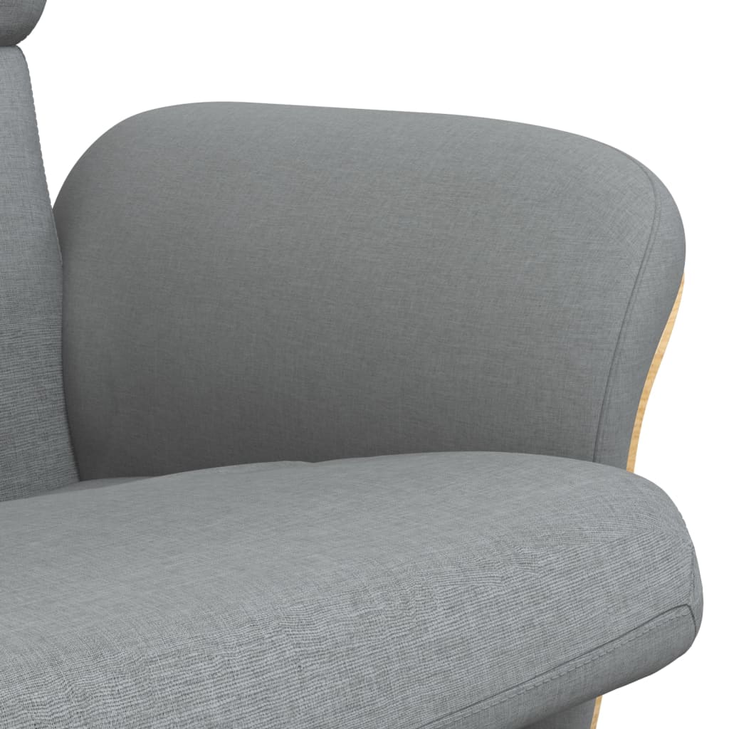 Fauteuil réglable avec repose-pieds en tissu