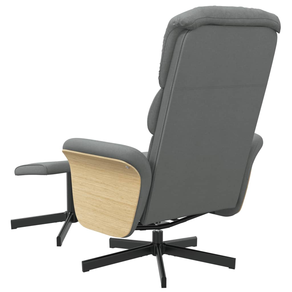 Fauteuil verstelbaar met voetenbank stof