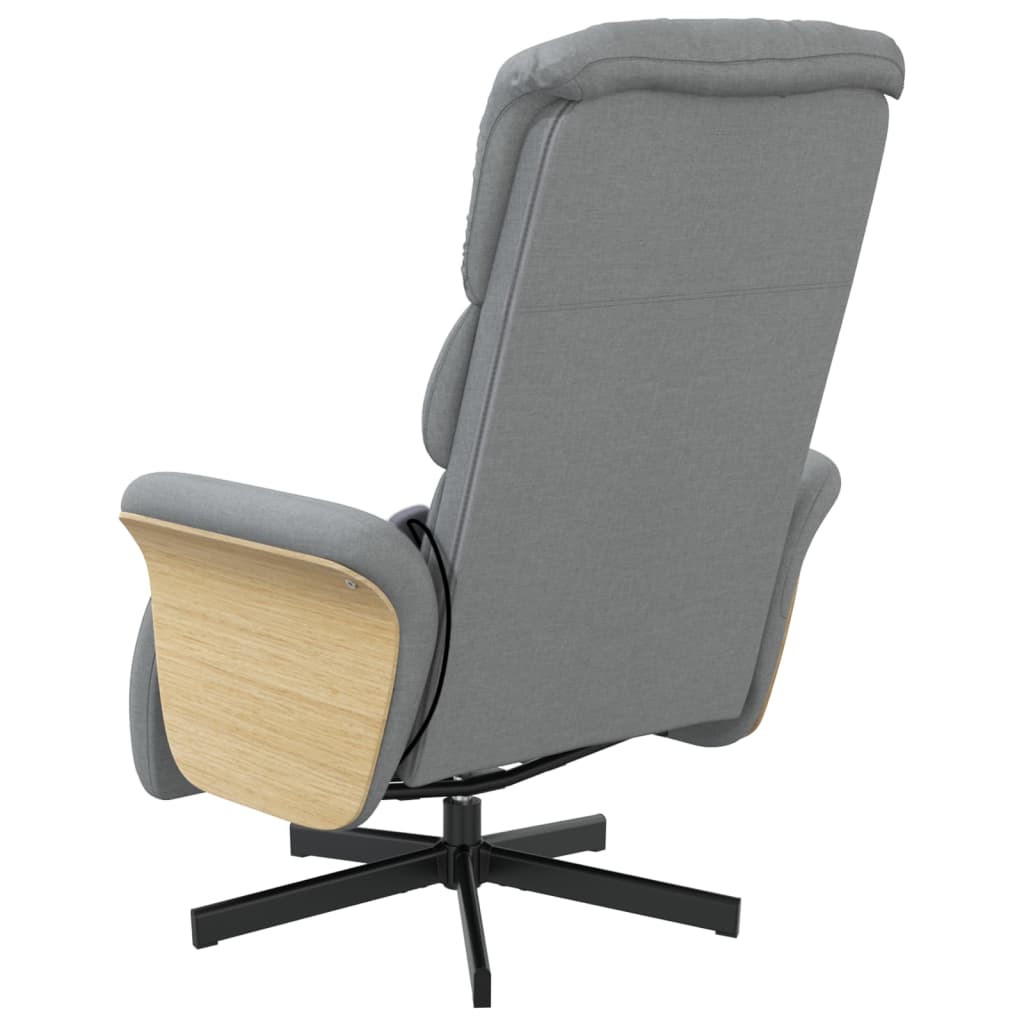 Fauteuil de massage réglable avec repose-pieds en tissu