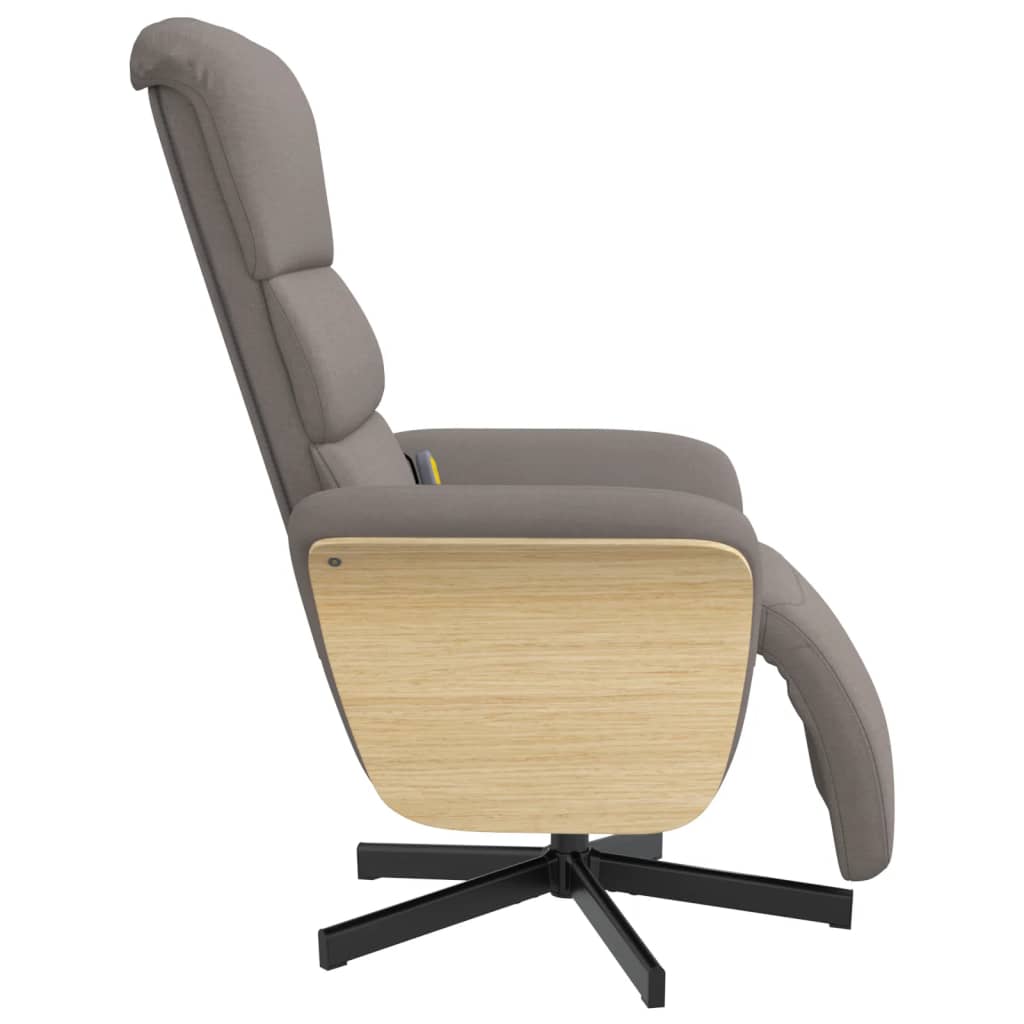 Fauteuil de massage réglable avec repose-pieds en tissu