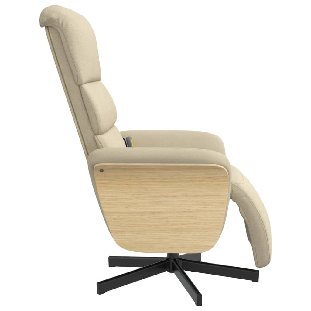 Fauteuil de massage réglable avec repose-pieds en tissu