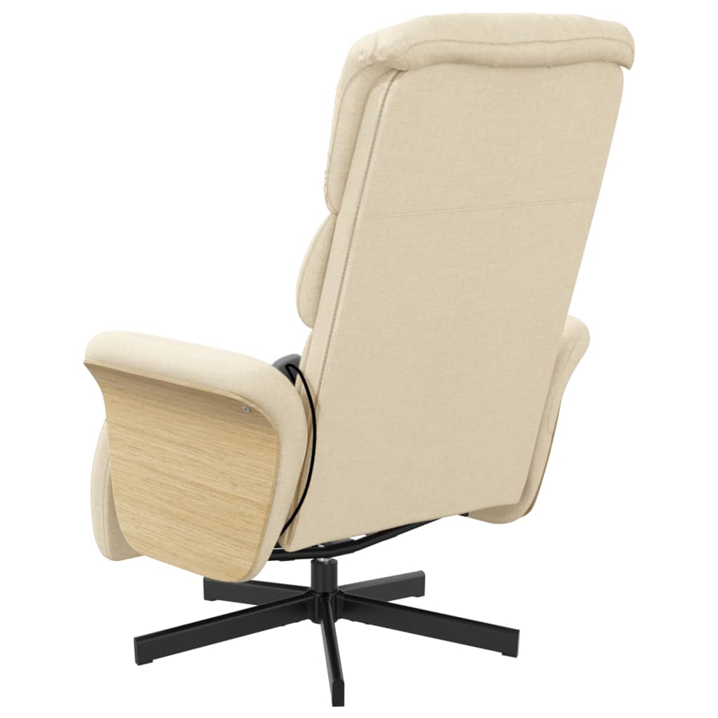 Fauteuil de massage réglable avec repose-pieds en tissu