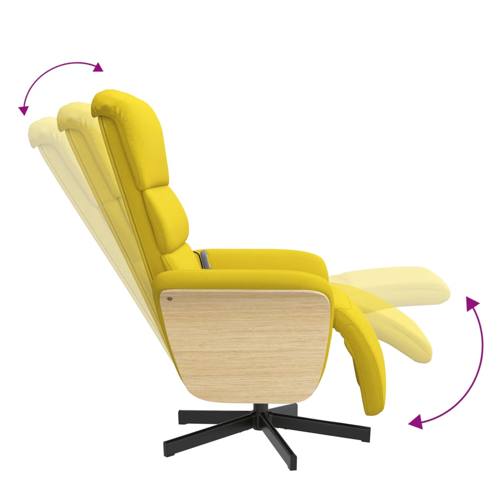 Fauteuil de massage réglable avec repose-pieds en tissu