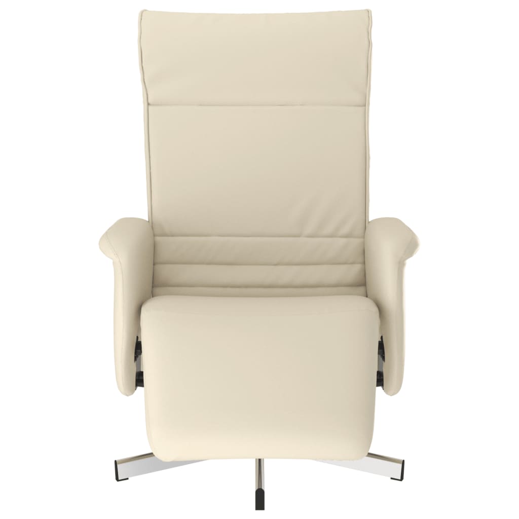 Fauteuil réglable avec repose-pieds en cuir artificiel