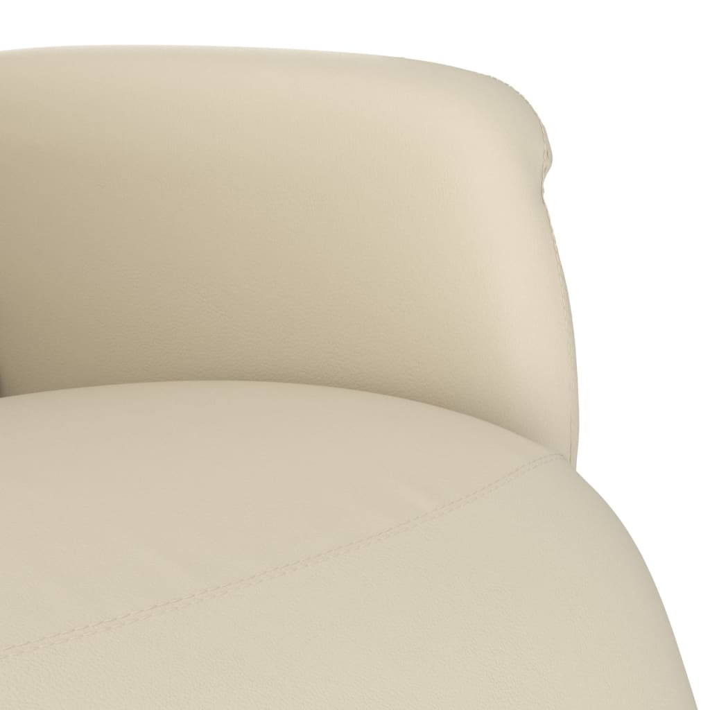 Fauteuil réglable avec repose-pieds en cuir artificiel