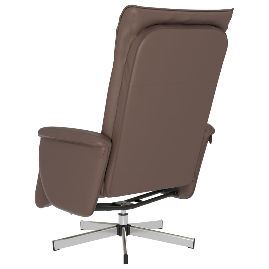 Fauteuil réglable avec repose-pieds en cuir artificiel