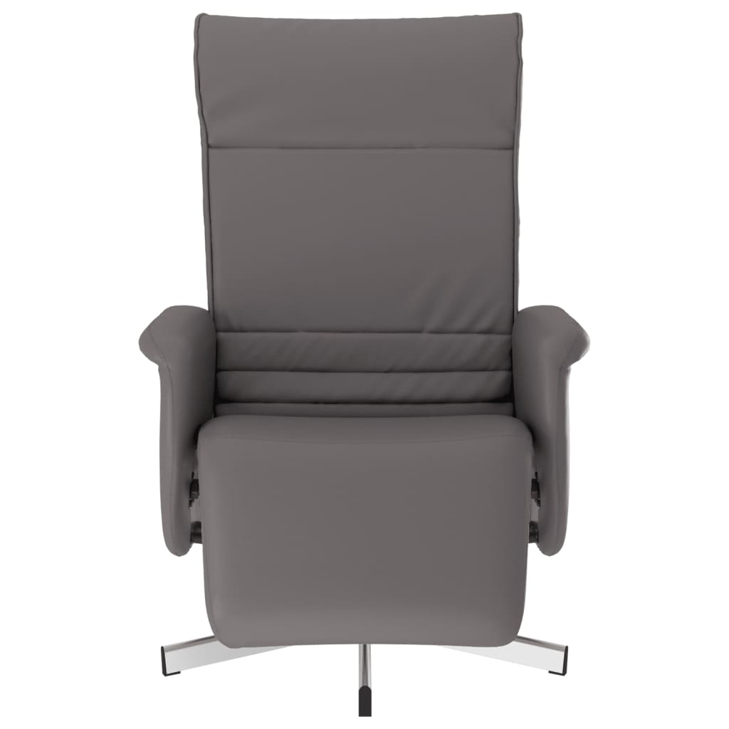 Fauteuil réglable avec repose-pieds en cuir artificiel