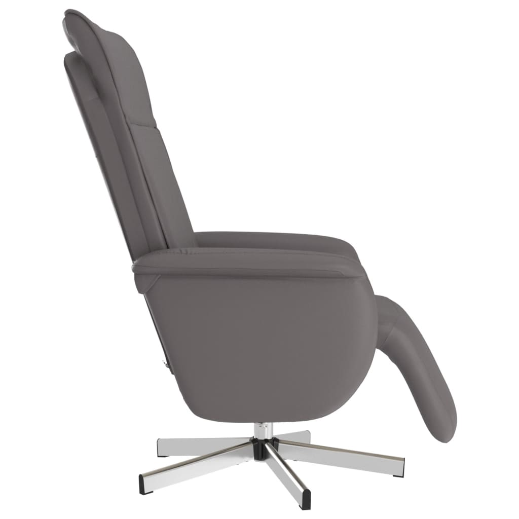 Fauteuil réglable avec repose-pieds en cuir artificiel