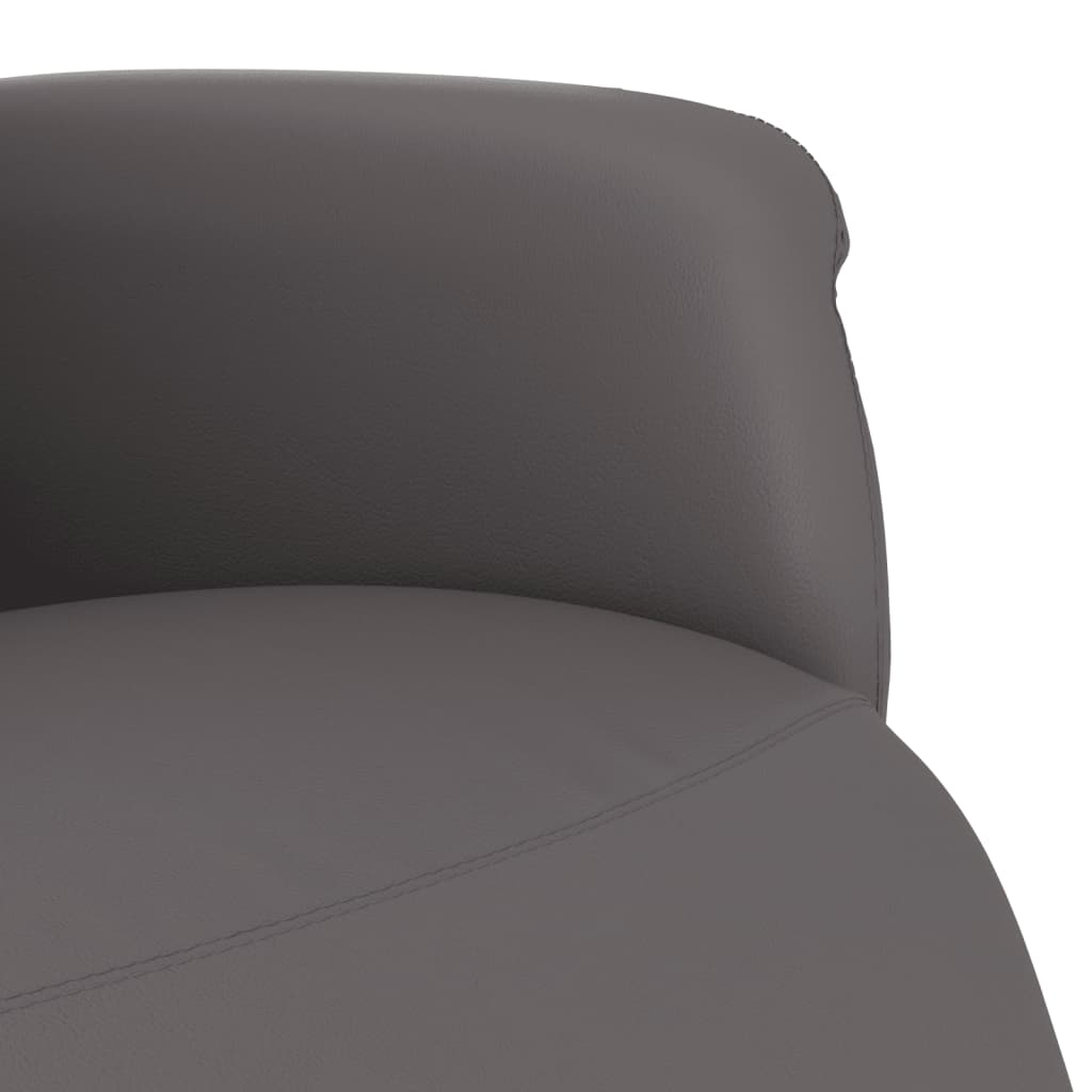 Fauteuil réglable avec repose-pieds en cuir artificiel