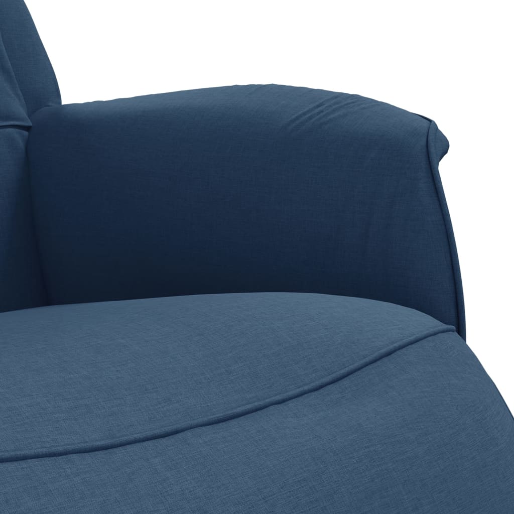 Fauteuil réglable avec repose-pieds en tissu