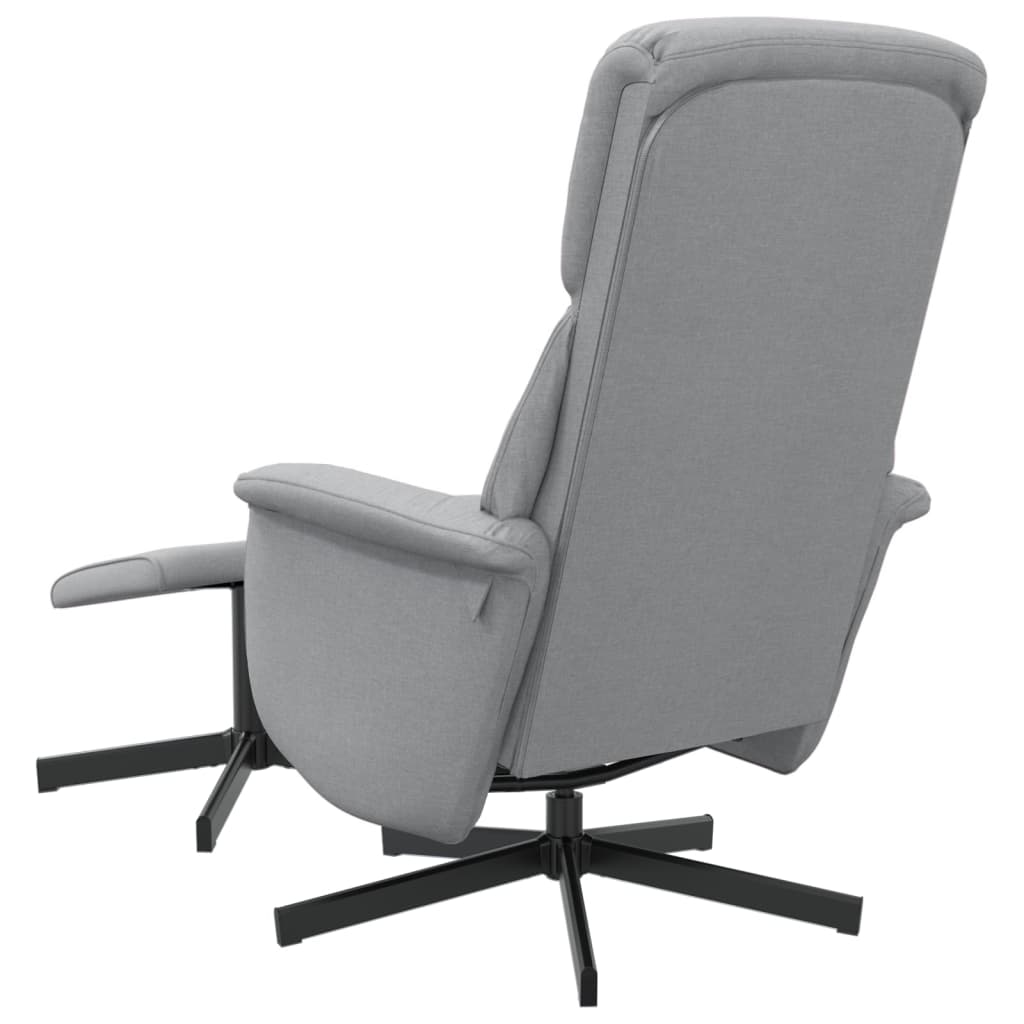 Fauteuil verstelbaar met voetenbank stof