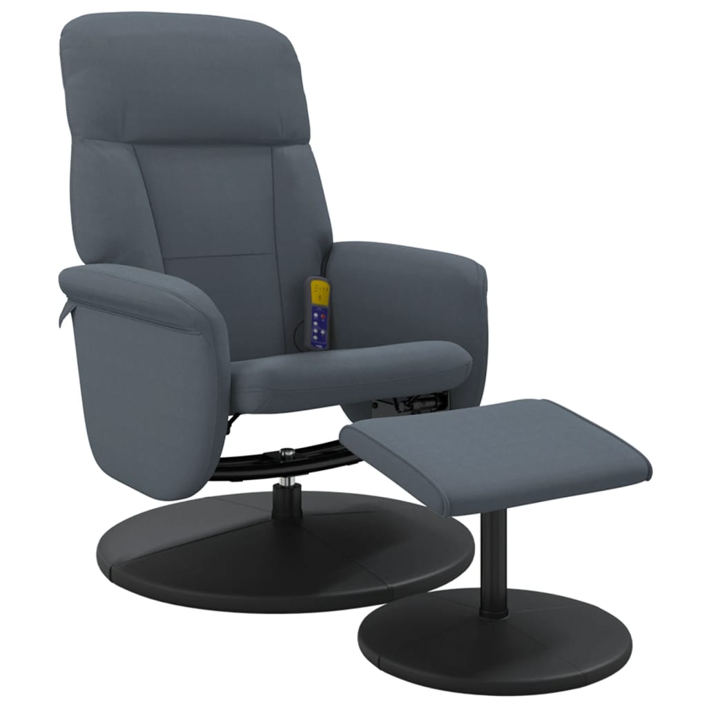 Fauteuil de massage réglable avec repose-pieds en velours