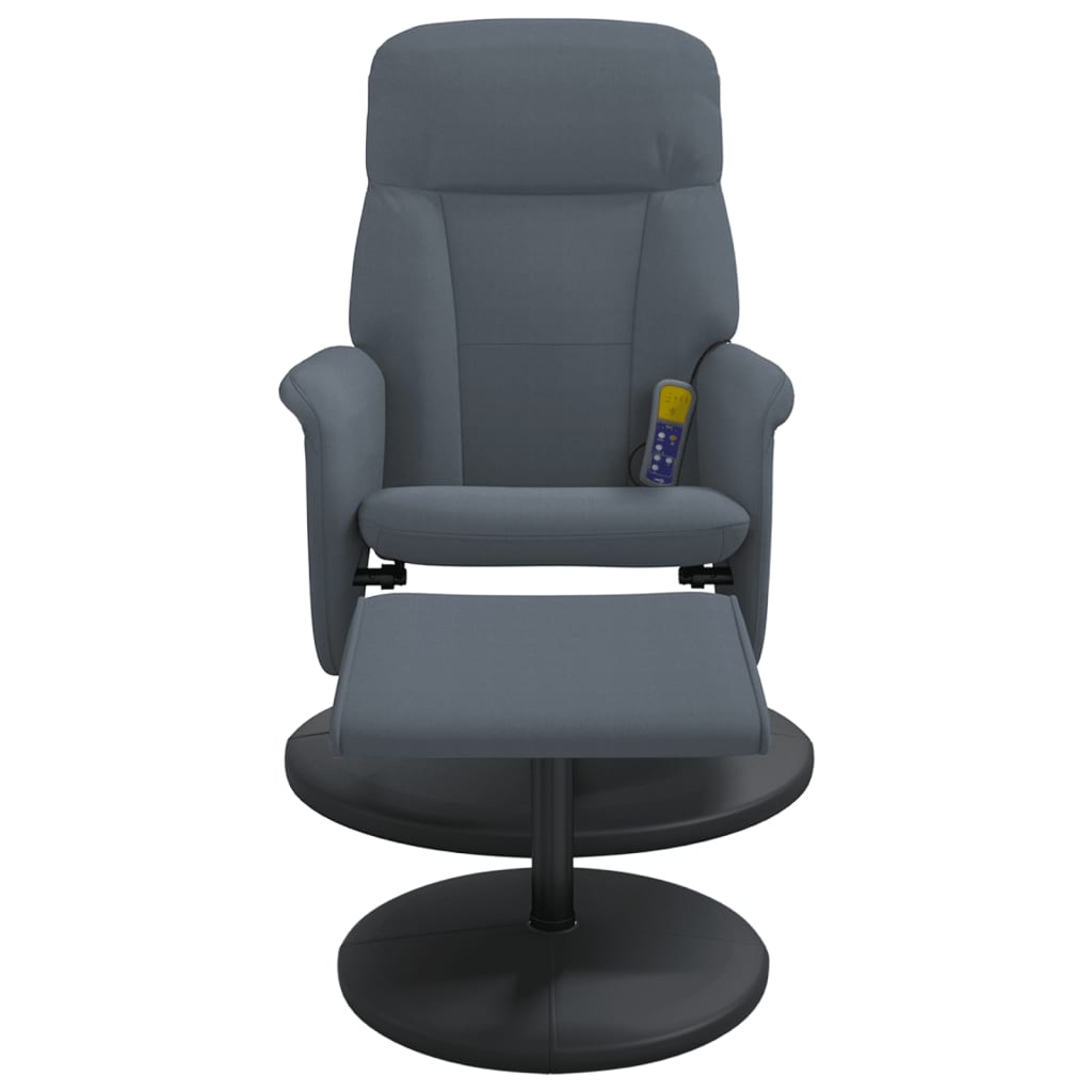 Fauteuil de massage réglable avec repose-pieds en velours