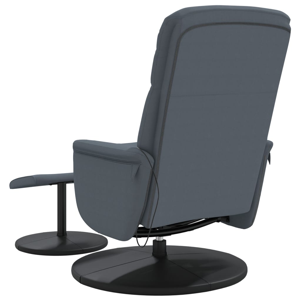 Fauteuil de massage réglable avec repose-pieds en velours