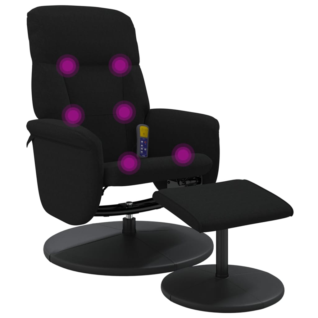 Fauteuil de massage réglable avec repose-pieds en velours