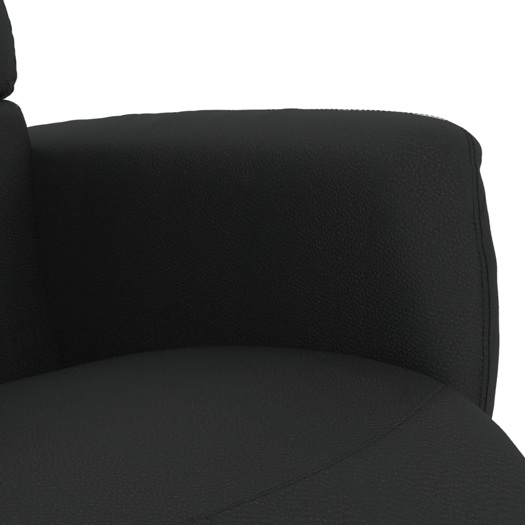 Fauteuil réglable avec repose-pieds en cuir artificiel